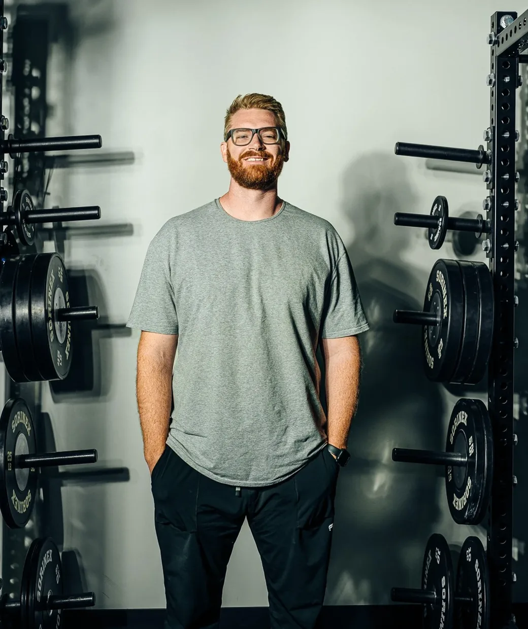An EVO coach in the strength room